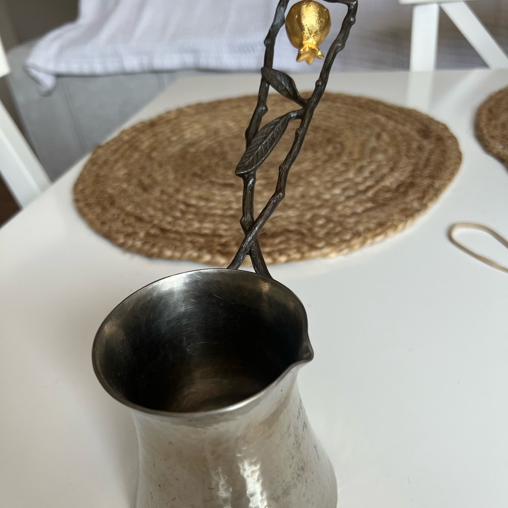 Michael aram coffee pot.  Missing spoon